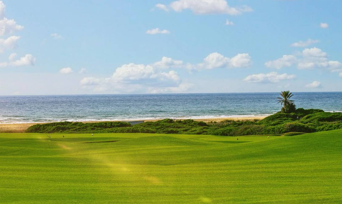 Golf course overlooking the Atlantic Ocean