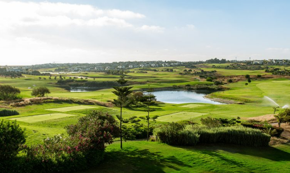 Fairways of a large golf resort
