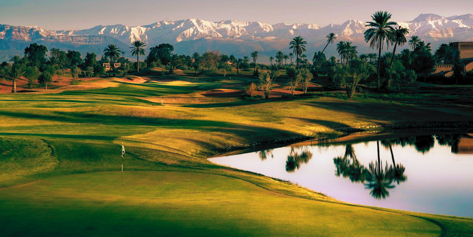 Fairway and green on a Marrakech golf course